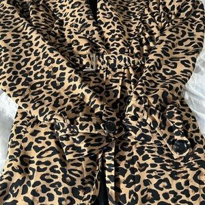 Leopard trench coat